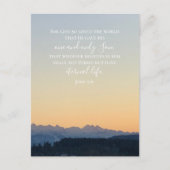 ジョン3:16カスタム文字 | スイスアルプスオリジナル写真 ポストカード (正面)