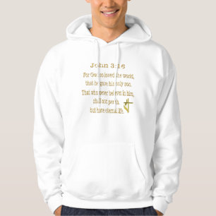 ジョン3:16クリスチャンTシャツ パーカ