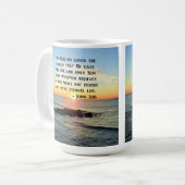ジョン3:16サンライズオンザ海写真 コーヒーマグカップ (正面左)