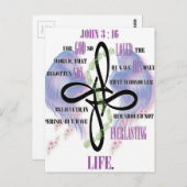 ジョン3:16タトゥーデザイン ポストカード (正面/裏面)