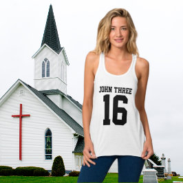 ジョン3:16女性のTシャツ タンクトップ