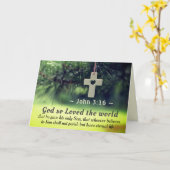 ジョン3:16神は、自分の息子が世界を愛し与えていたのです。 カード (黄色い花)