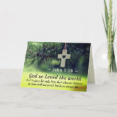 ジョン3:16神は、自分の息子が世界を愛し与えていたのです。 カード (正面)