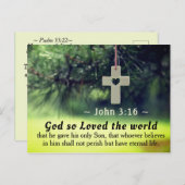 ジョン3:16神は、自分の息子が世界を愛し与えていたのです。 ポストカード (正面/裏面)