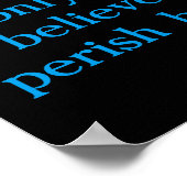 ジョン3:16穏やかな海で古いボートと。 ポスター (角)