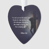 ジョン3:16聖なる書物、 経典 オーナメント (正面)