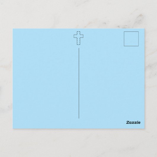 ジョン3:16詩の青空のキリスト教十字神々が愛する ポストカード (裏面)