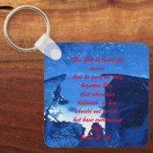 ジョン3:16 &エフェソ人2:8 & 9聖書の真実キーチェーン キーホルダー (正面)