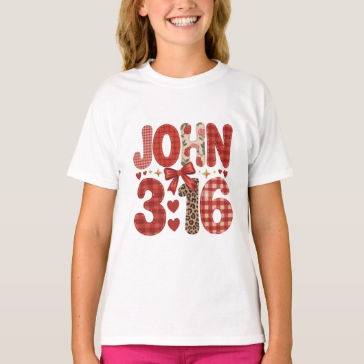 ジョン3:16 バレンタインチー Tシャツ (正面)