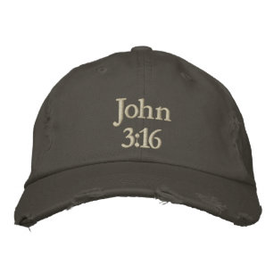 ジョン3:16 刺繍入りキャップ