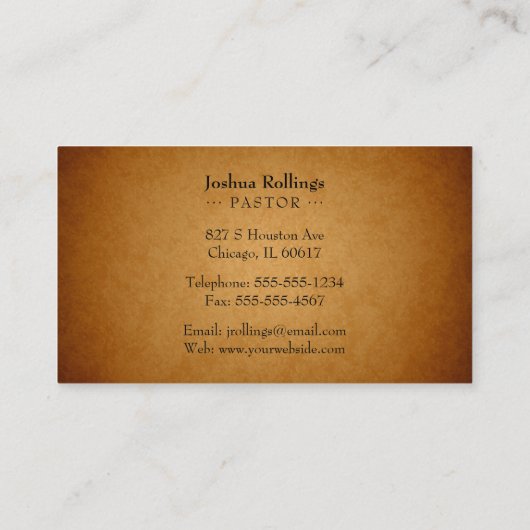 ジョン3:16 |十字架 名刺 (裏面)