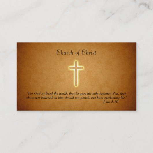 ジョン3:16 |十字架 名刺 (正面)