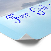 ジョン3:16、雲の中で十字架 ポスター (角)