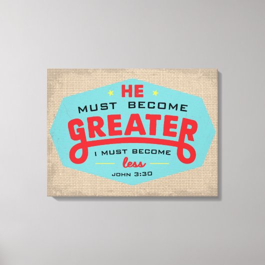 ジョン3:30ラップされたキャンバス キャンバスプリント (正面)