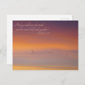 ジョン8時32分の聖なる書物、 経典、真実はあなたを自由にします ポストカード (正面/裏面)