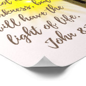 ジョン8:12ライトハウス付き ポスター (角)