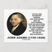 ジョン・アダムス事実は頑固な事物の証拠である ポストカード (正面)