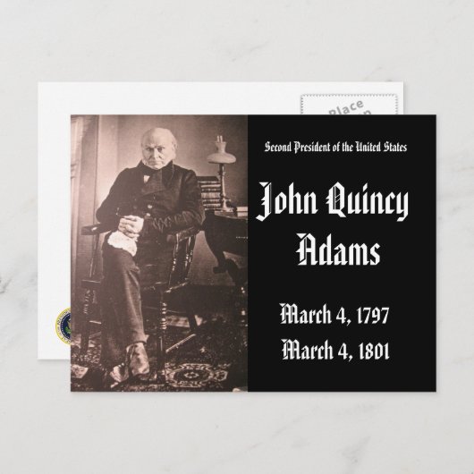 ジョン・アダムス州第統一された2代大統領 ポストカード (正面/裏面)