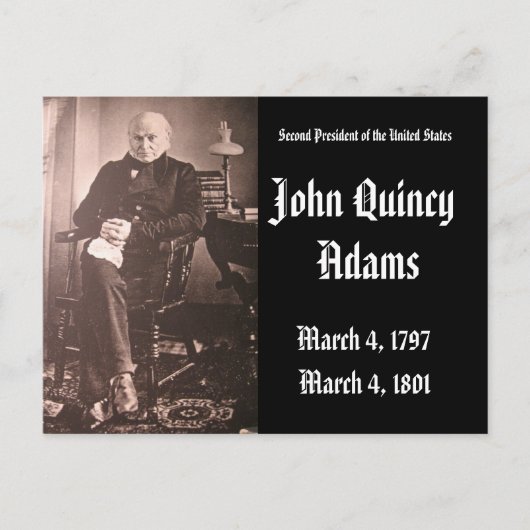 ジョン・アダムス州第統一された2代大統領 ポストカード (正面)