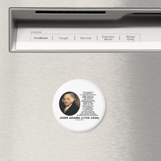 ジョン・アダムス政府政治学引用文 マグネット (インサイチュ (食洗機))