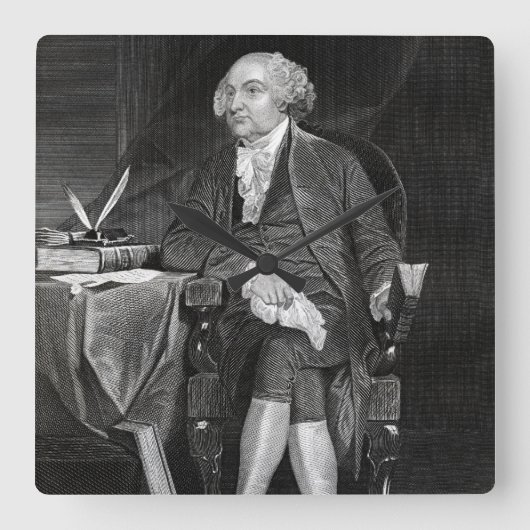 ジョン・アダムス スクエア壁時計 (正面)