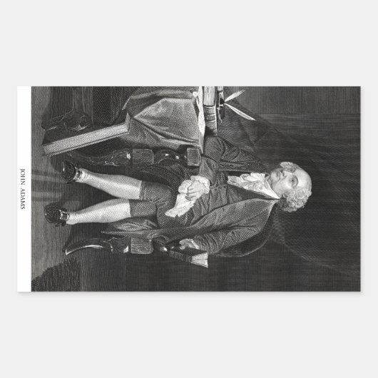 ジョン・アダムス 長方形シール (正面)