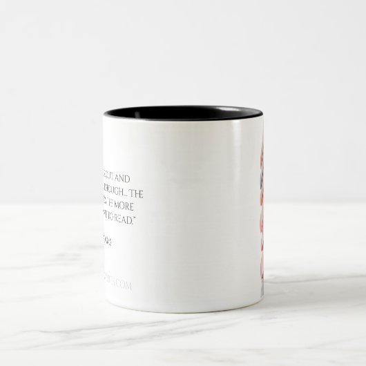 ジョン・アダムズの引用文のマグ ツートーンマグカップ (中央)