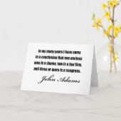 ジョン・アダムズ著政治引用文 カード (黄色い花)