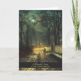 ジョン・アトキンソン・グリムショー月光に照らされた車線1874年 カード