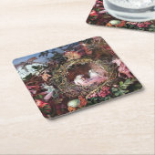 ジョン・アンスター・フィッツジェラルド、鳥の巣の中の妖精 スクエアペーパーコースター (アングル)
