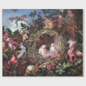 ジョン・アンスター・フィッツジェラルド、鳥の巣の中の妖精 ラッピングペーパー (フラット)