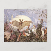 ジョン・アンステア・フィッツジェラルド 妖精の大群がコウモリを攻撃する ポストカード (正面)