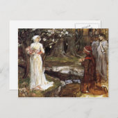 ジョン・ウィリアム・ウォーターハウスによるダンテとベアトリーチェ ポストカード (正面/裏面)