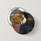 ジョン・ウィリアム・ウォーターハウスによるパンドラ 缶バッジ (正面&裏面)