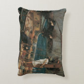 ジョン・ウィリアム・ウォーターハウスによるユリシーズとサイレン アクセントクッション (裏面(縦))