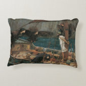 ジョン・ウィリアム・ウォーターハウスによるユリシーズとサイレン アクセントクッション (裏面)