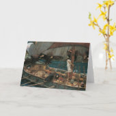 ジョン・ウィリアム・ウォーターハウスによるユリシーズとサイレン カード (黄色い花)