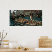 ジョン・ウィリアム・ウォーターハウスによるユリシーズとサイレン ポスター (キッチン)