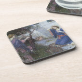 ジョン・ウィリアム・ウォーターハウスによる受胎告知 コースター (左側)