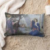 ジョン・ウィリアム・ウォーターハウスによる受胎告知 ランバークッション (ブランケット)