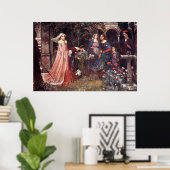 ジョン・ウィリアム・ウォーターハウスによる魅惑の庭 ポスター (ホームオフィス)