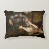 ジョン・ウィリアム・ウォーターハウスによる「ラミアと兵隊」 アクセントクッション (正面)