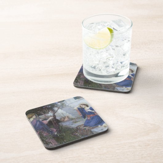 ジョン・ウィリアム・ウォーターハウスによる「受胎告知」 コースター (右側)