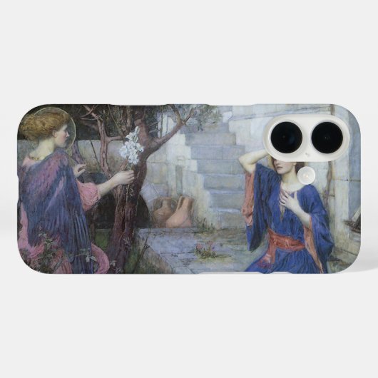 ジョン・ウィリアム・ウォーターハウスによる「受胎告知」 Case-Mate iPhoneケース (裏面 (横))