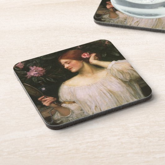 ジョン・ウィリアム・ウォーターハウスによる「虚栄」 コースター (左側)