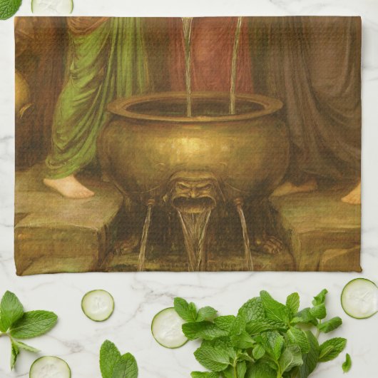 ジョン・ウィリアム・ウォーターハウスのダナデス キッチンタオル (折り畳み)