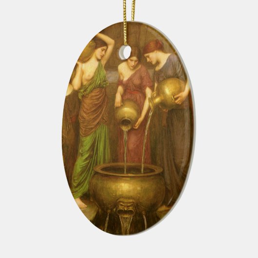 ジョン・ウィリアム・ウォーターハウスのダナデス セラミックオーナメント (左)