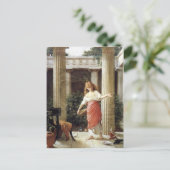 ジョン・ウィリアム・ウォーターハウスのペリスタイルで ポストカード (スタンド正面)