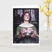 ジョン・ウィリアム・ウォーターハウスのレディとバラ カード (黄色い花)