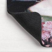 ジョン・ウィリアム・ウォーターハウスのレディとバラ マウスパッド (コーナー)